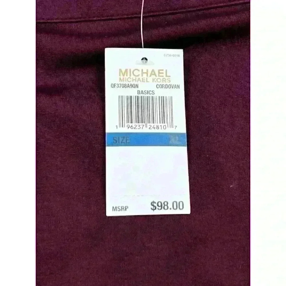 NEW MICHAEL Michael Kors Women's XL Mixed-Media Flare Skirt In Cordovan NWT $98 - Picture 6 of 6